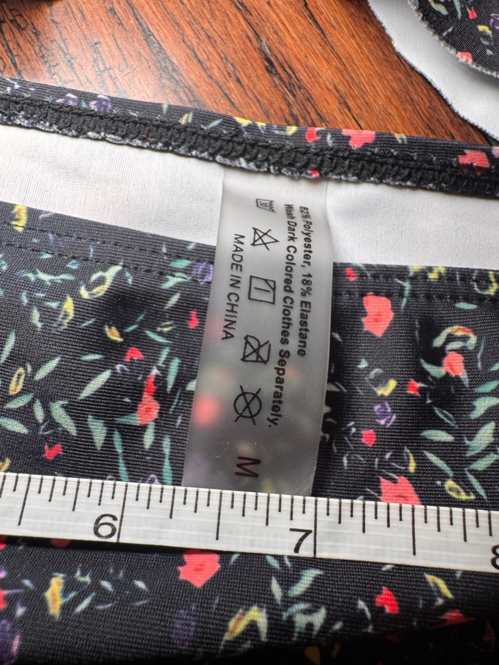 NWOT (2 PCS) Floral Ruffle Two-Piece swimsuit w/ Adjustable Straps + Back Buckle - Picture 6 of 12